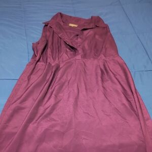 Elegant Purple Sleeveless Dress